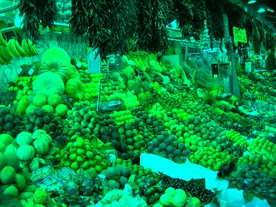 fruit stand at grocery store